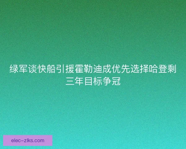 绿军谈快船引援霍勒迪成优先选择哈登剩三年目标争冠